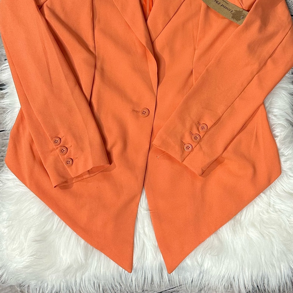 Anna Grace Orange One Button Blazer Size M - Picture 8 of 12